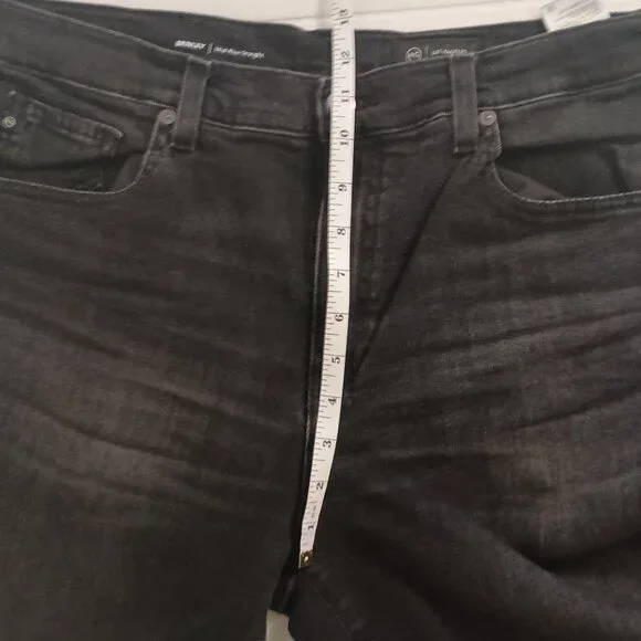 AG (Adriano Goldschmied) Black Brinley Mid Rise Straight Jeans Waist 32 - Picture 10 of 16